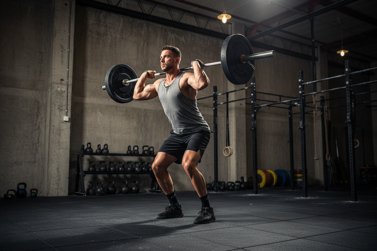 hombre entrenando crossfit